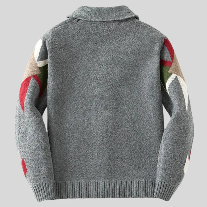 Oliver Jacquard-Wollcardigan 