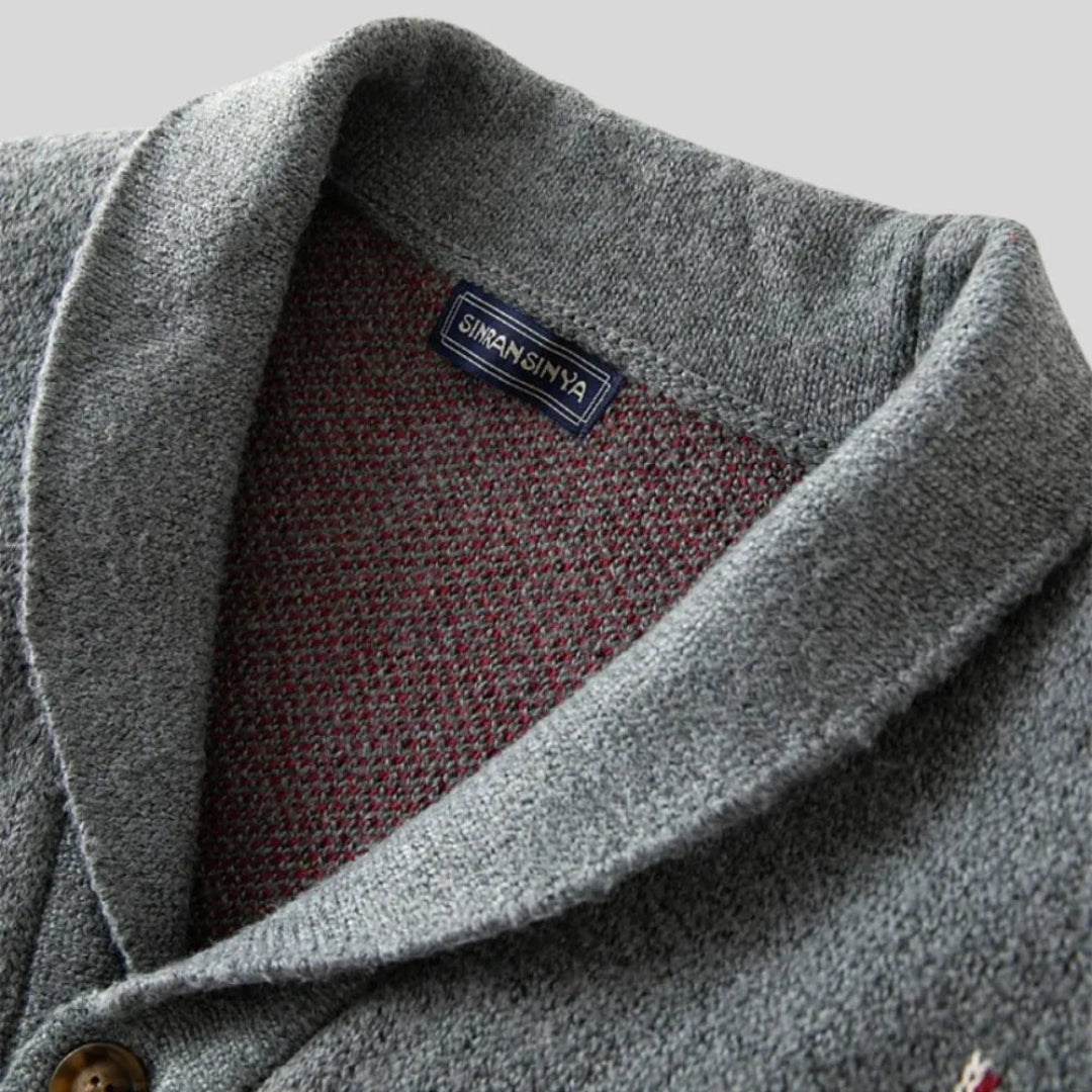 Oliver Jacquard-Wollcardigan 