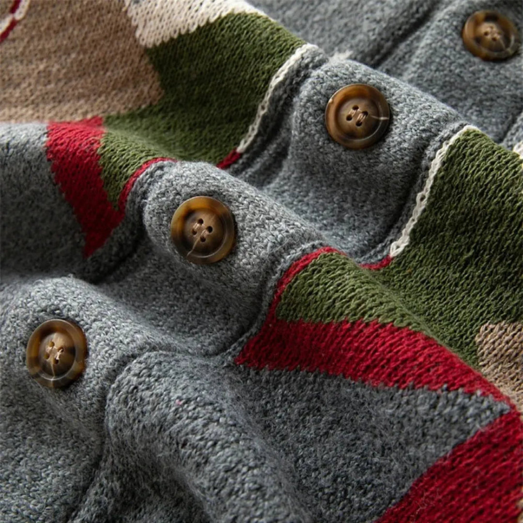 Oliver Jacquard-Wollcardigan 