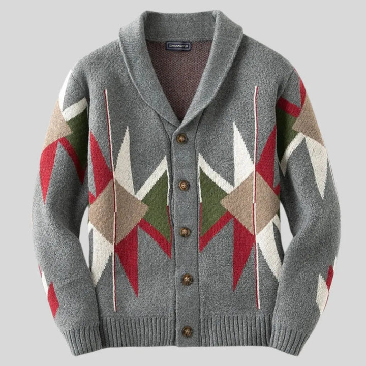 Oliver Jacquard-Wollcardigan 